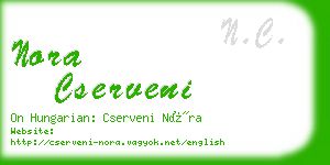 nora cserveni business card